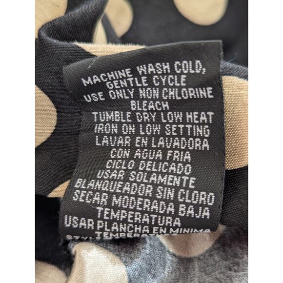 NWOT! DANA KAY! SHANTUNG-LOOK BLACK AND GOLD POLKA DOTTED SHEATH DRESS! SZ 22W - Picture 8 of 9